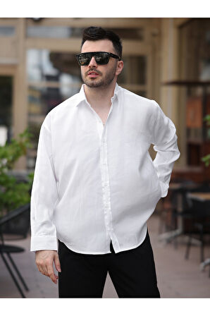 Oversize Oval Kesim Modal Gömlek