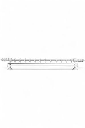 Modern Demonte Başlıklı Ahşap Rustik Perde Askısı - Çift Raylı