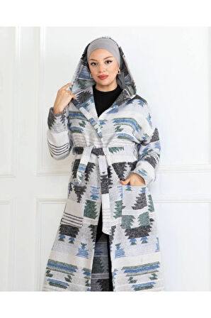Winter Desen Oduncu Kuşaklı Kap