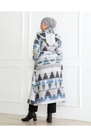 Winter Desen Oduncu Kuşaklı Kap