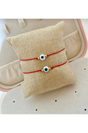 Kırmızı İp Nazar Boncuklu Bileklik – Ayarlanabilir, El Yapımı, Şans ve Koruma Sembolü, Unisex