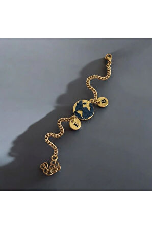 Dünyam Sensin Bileklik Harfli - 2 Adet Harf