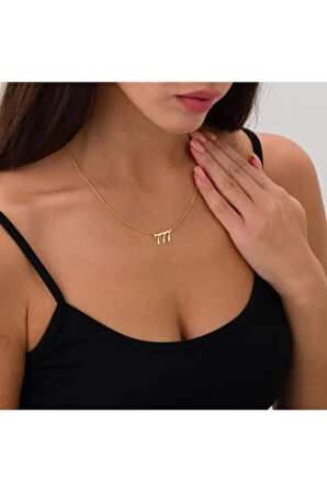 777 Bereket Melek Sayısı Altın Kaplama Kararmaz Kolye