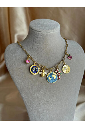 Çelik Ataç Kolye Zinciri 45cm & Charm Kolyeni Tasarla