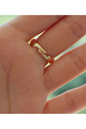 Altın Kaplama Lila Ying Yang Şövalye Yüzük Ayarlanabilir