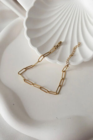 Büyük İç İçe Geçmeli Halka Şeklinde Şık Zarif Çelik Kadın Veya Erkek Unısex Çelik Bileklik