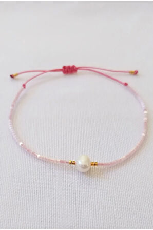 Miyuki Dizi Tek Sıra Minimal Bileklik ( Zeytin Ağacı Bilekliği)