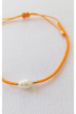 Miyuki Dizi Tek Sıra Minimal Bileklik ( Zeytin Ağacı Bilekliği)