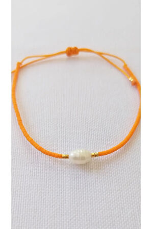 Miyuki Dizi Tek Sıra Minimal Bileklik ( Zeytin Ağacı Bilekliği)