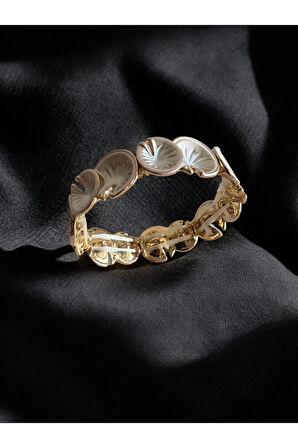 Özel Tasarım Sedefli Beyaz Deniz Kabuğu Pirinç Bilezik
