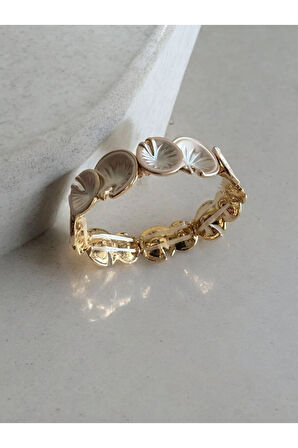Özel Tasarım Sedefli Beyaz Deniz Kabuğu Pirinç Bilezik