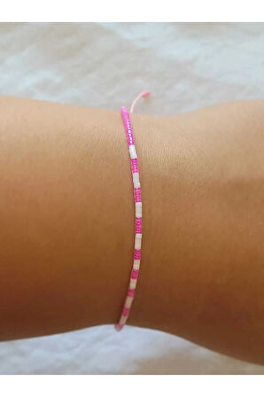 Miyuki Pembe Boncuk Bileklik