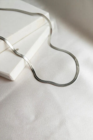 Italyan Model Muhteşem Dokulu Zincir Zarif Çelik Kadın Kolye