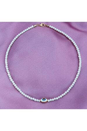 El Yapımı Nazarlı Inci Kolye