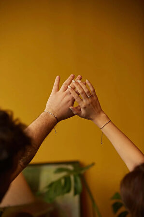 Mors Alfabesi Gümüş Çift Ipli Bileklik (2 Adet)