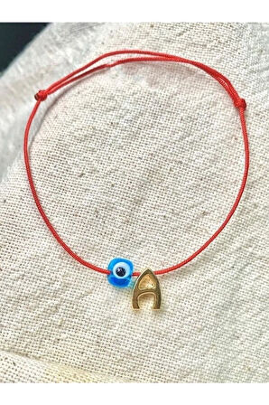 Cam Nazar Boncuklu Harf Bileklik