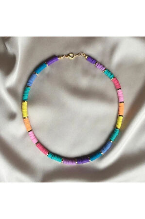 Kadın Karışık Fimo Boncuk Kolye