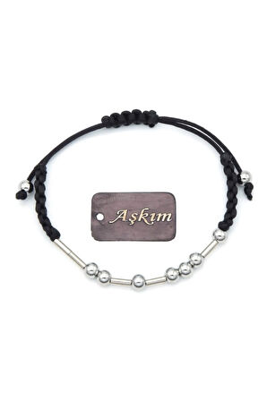 Feans Mors Alfabesi Aşkım Yazılı Bijuteri Bileklik