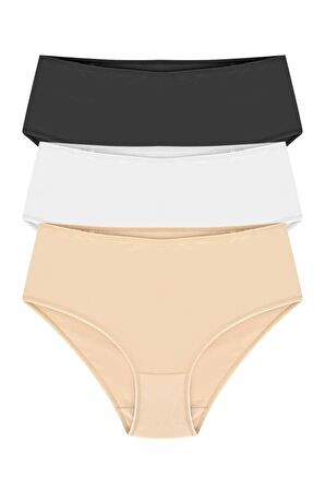 Pamuk Yüksek Bel Bato Külot 3'lü Paket