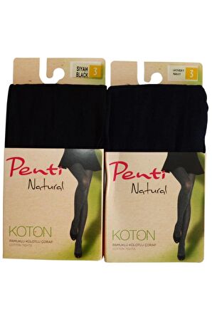 Bonbonetti Penti 3 Lü Paket Doğal Naturel Koton Pamuklu Külotlu Çorap