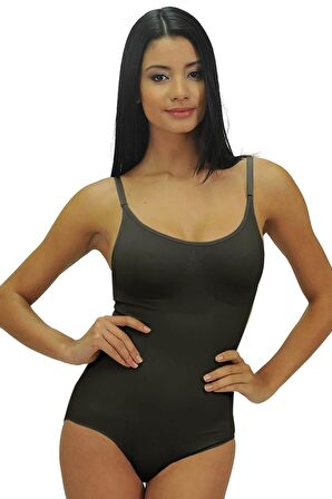 Kadın Siyah Slip Kesim Çıtçıtlı Body Korse 1040