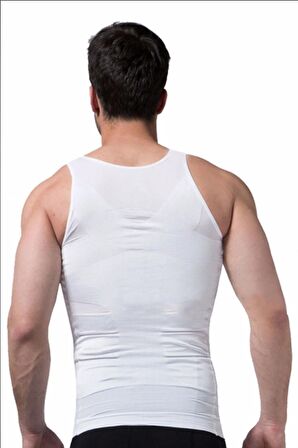 Erkek Toparlayıcı Ve Ince Gösteren Korse Atlet Siyah Ve Beyaz 2 Li Paket