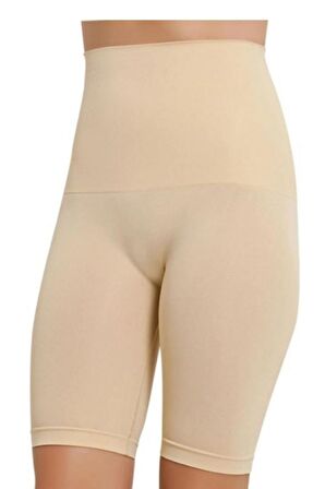 Kadın Bej Uzun Göbek Korse