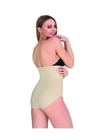 Kadın Ten Yüksek Bel Slip Korse