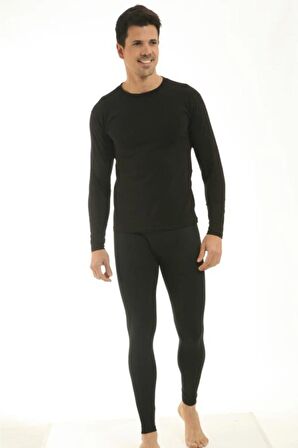 Erkek Siyah Uzun Kol Sıfır Yaka Termal Body 2006