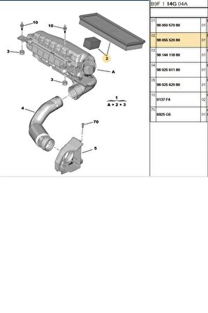 Hava Filtresi  2008 1.2 VTİ (A1786-SA2710)