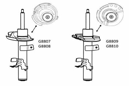 Monroe G8809 Ön Amortisör Sağ Kuga II 13-17 CV6118045DBB