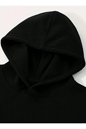 Erkek Monaco Baskılı Oversize Kapşonlu Sweatshirt