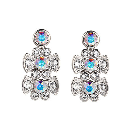 Monemel Kristal Taşlı Küpe (Altın Kaplama)