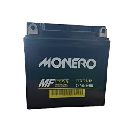 MONERO 12V 7AH YTX7DL  BS-KT125 EBATLAR:148*60*128mm AKÜ 