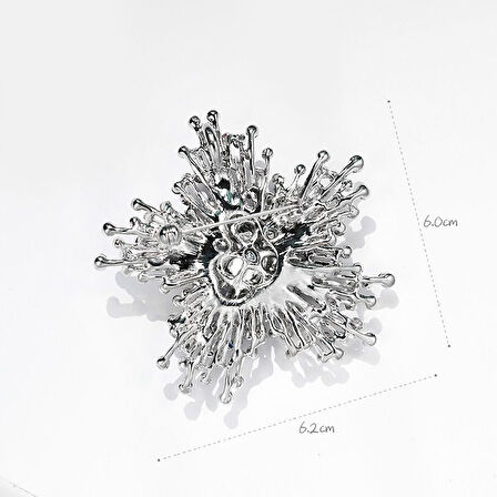 Monemel Swarovski Yaka İğnesi - Kolye (Altın Kaplama)
