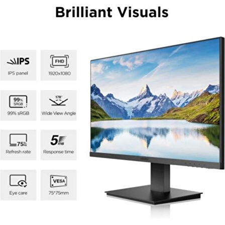 Koorui 27" 27N1 IPS 5ms 75Hz VGA, HDMI, VESA 1080p Monitör