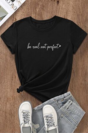 Perfect Unisex Siyah Oversize T-Shirt - Özgün Baskı ve Geniş Kesim
