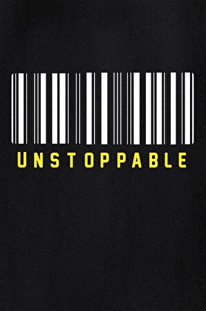 Unstoppable Unisex Siyah Oversize T-Shirt - Özgün Baskı ve Geniş Kesim