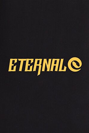 Eternal Siyah Oversize Baskılı T-Shirt - Unisex