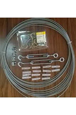 2,50 * 15 Metre Montaj Malzemeli Balkon Kapama Filesi 