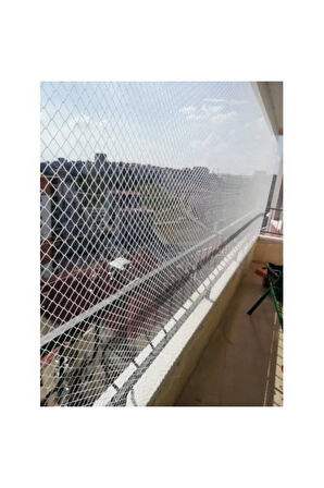 2,50 X 5 mt Montaj Mağzemeli Kedi Güvenlik Filesi Balkon Kapama Ağı Kalın Kuş Kedi Ağı 