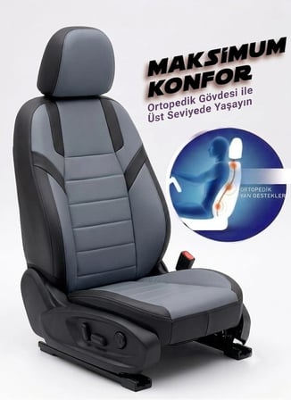 Monza Füme Siyah Serisi Honda Civic FC5 Koltuk Kılıfı TAM SET