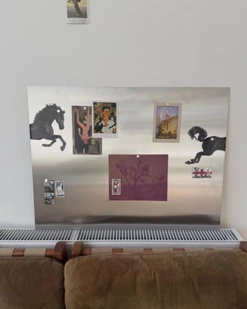 Paslanmaz Çelik Moodboard / Anı Panosu / Manifesting Board / Tasarım Çerçevesi / Zihin Sarayı