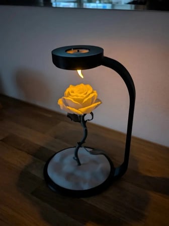 Moonlamp Modern Solmayan Gül Lambası BEYAZ