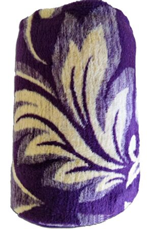 Mor Peluş Akrilik Uşak Battaniyesi