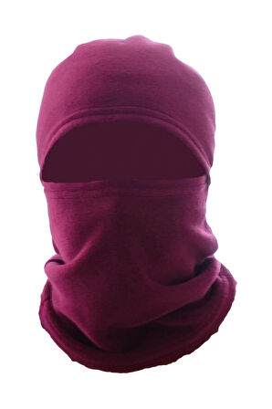 Mor Şeker Polar Kar Maskesi Termal Kışlık Şapka Bere Boyunluk Motorcu Kask Içi Unisex Balaclava