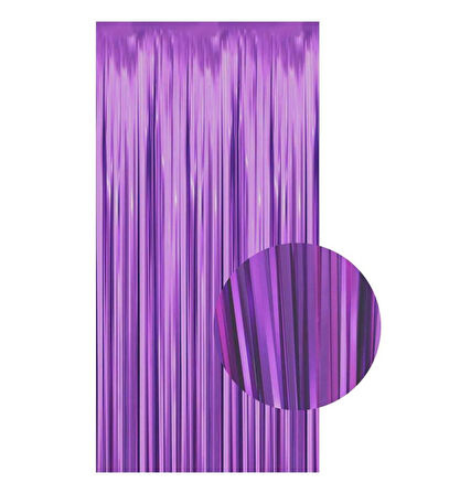 2 Adet Metalize Mor Arka Fon