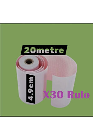 ECG EKG Termal Isıya Duyarlı Kalın Gramajlı ECG EKG Kağıdı 4,9cm - 20metre 30 Adet Rulo