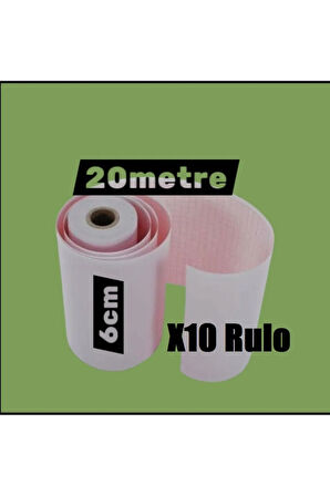 ECG EKG Termal Isıya Duyarlı Kalın Gramajlı ECG EKG Kağıdı 6cm - 20metre 10 Adet Rulo