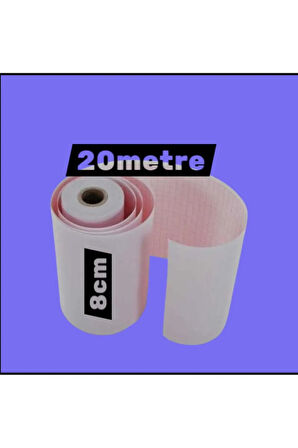 ECG EKG Termal Isıya Duyarlı Kalın Gramajlı ECG EKG Kağıdı 8cm - 20metre 20 Adet Rulo